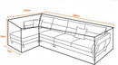 Premium Waterdichte Hoekbankhoes - 210D Oxford Stof, UV-bestendig, Sneeuw- en Winddicht - Geschikt voor Buitenmeubilair - 222 x 286 x 82 cm