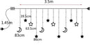 Sterrenhemel - Lichtketting met maan en sterren versiering - Warm licht - 1.5M snoer - 220V