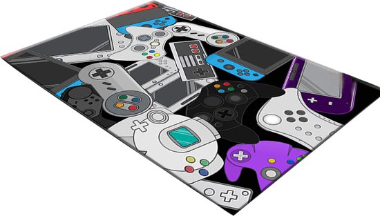 Merkloos Gaming Tapijt 100x150cm - Console Design