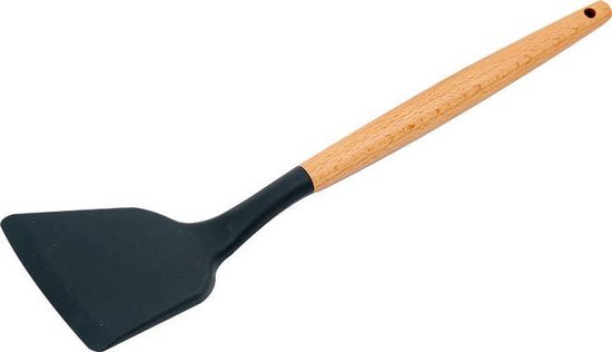 TDR - Kookgerei set met Houder 11-delig - Hout met Siliconen - grijs