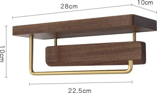 Luxe Zelfklevende Toiletrolhouder met Telefoonplankje