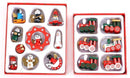 16 stuks Betoverende Houten Kersthangers – 2 Sets in Cadeaubox – Treinen & Speelse Figuren voor een Nostalgische Kerstsfeer