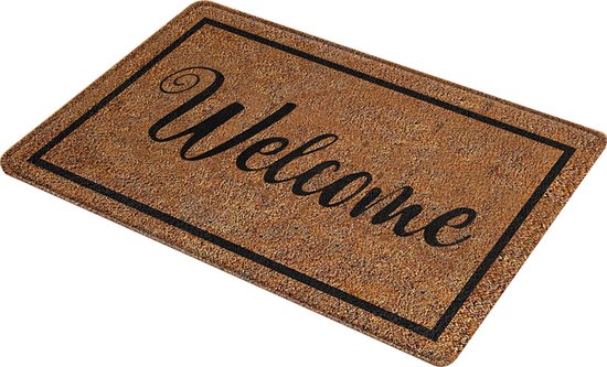 Luxe Welkom schoonloopmat 48x81 cm - antislip polyester