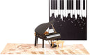 Grote 3D wenskaart piano, incl. envelop voor muziekfans