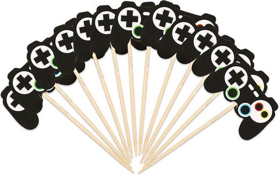 48 delige gaming prikkers voor cupcakes en desserts