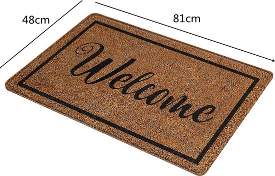Luxe Welkom schoonloopmat 48x81 cm - antislip polyester