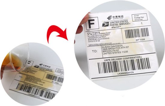 4-rolls verzendetiketten compatible 100*150*mm Kern: 40mm -500 etiketten per rol