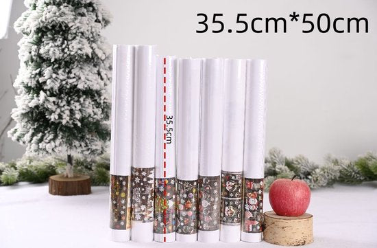 Kerst Raamstickers Sneeuwpop en Sneeuwvlokken 35.5*50cm
