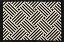 Antislip Deurmat 60x90 cm Zwart - Geometrisch, Absorberend