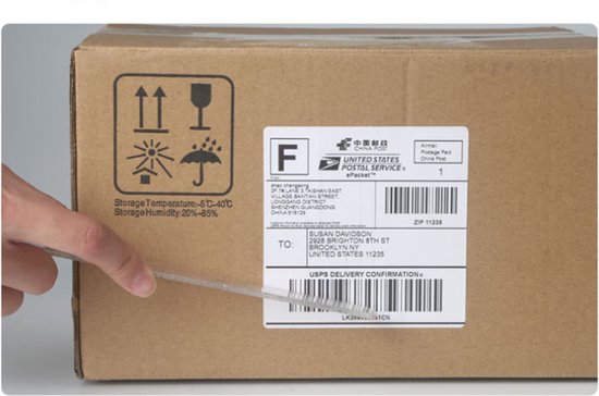 4-rolls verzendetiketten compatible 100*150*mm Kern: 40mm -500 etiketten per rol