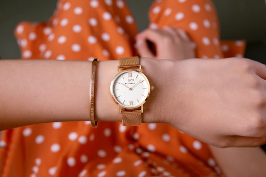 REITSMAN Rijn Rosegoud /  Wit  -  W00.2908RGME -  Horloge - Rosegoud - Mesh - Ø32mm