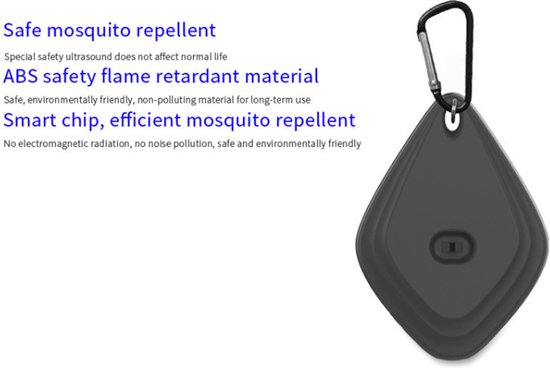 2 Stuks Draagbare Ultrasone ongedierteverjager- Insecten Bestrijden -werkt op USB-zwart