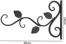 Metalen Wandhangers voor Bloempotten – Sierlijk Bladontwerp