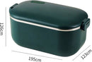 Elektrische lunchbox - ideaal voor gebruik in de auto-Lunchtrommel voor warme maaltijden-donkergroen