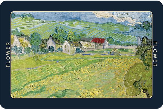 Kunstzinnige Antislip Badmat - Vincent van Gogh's "Les Vessenots à Auvers" - Luxe Siliconen Diatomeeënaarde Mat - 39,5x59 cm