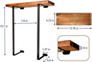 Handdoekrek met Houten Plank - Zwart, Stijlvol & Functioneel