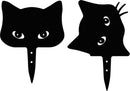 Unikorf 2-delige IJzeren Kattenspion Tuindecoratie Zwart