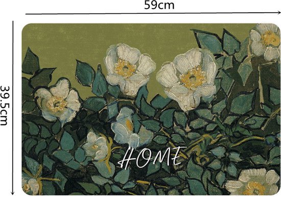 Antislip Badmat Vincent van Gogh "Roses" 39,5x59 cm Silicone