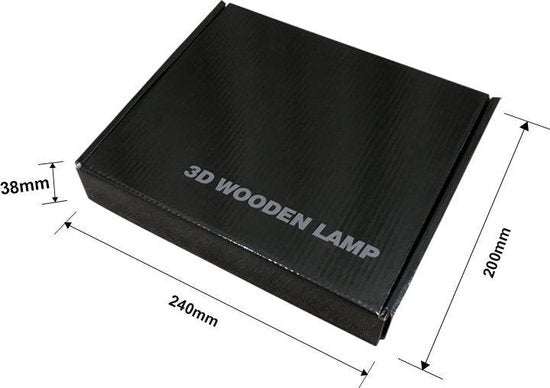 Lamp - 19cm - Tafellamp - Lamp - LED en One touch control - Houten Tafellamp - Kat figuur