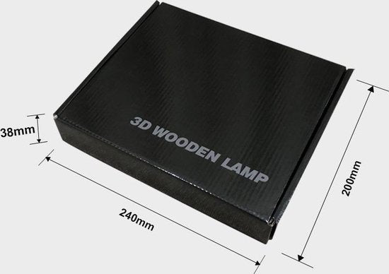 LED Tafellamp 19cm - Houten Kruisfiguur - One Touch
