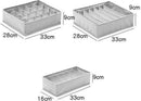 Set van 3 opbergdozen voor ondergoed en sokken - Grijs