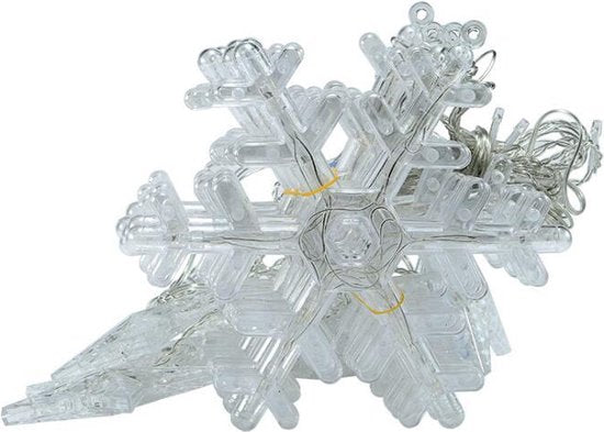 LED Sterren- en Sneeuwvloklichtgordijn - 3,5 Meter - Warme Kerstverlichting voor Binnen & Buiten - Betoverende Kerstdecoratie - 8 Verlichtingsmodi - Warm Wit