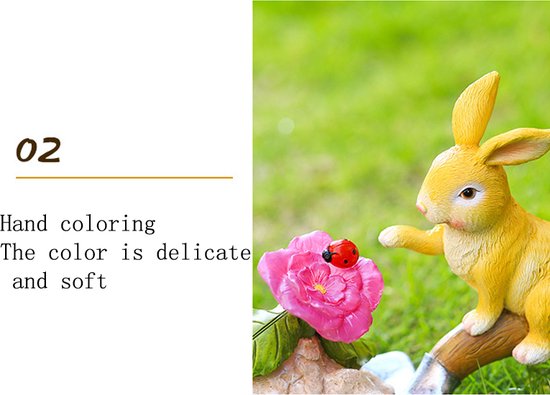 Solar Tuinlamp Konijn - Roze Verlichting met Zonnesensor