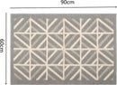 Antislip Deurmat - Geometrisch Patroon - Absorberend en Wasbaar - Ideaal voor Binnen 60X90CM-grijs
