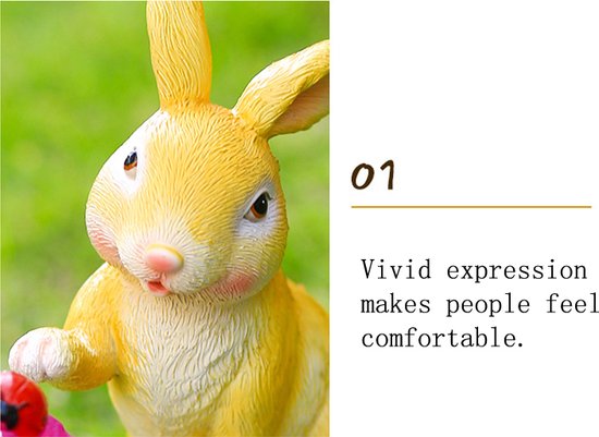 Solar Tuinlamp Konijn - Roze Verlichting met Zonnesensor