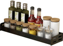 Kruidenrek / Opbergrek - RVS - Perforatievrij aan de muur gemonteerd - 50x13x6 cm - Zwart