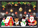 Kerst Raamstickers met Sneeuwpop ,huis en Kerstfiguren - Herbruikbaar en Statisch-35.5*50cm