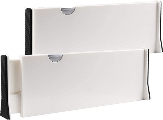 Lade Organizer - Kunststof - Wit - Verstelbaar 37,5 cm - 53,5 cm