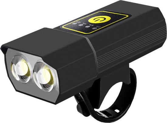 Xtraworks- Waterdichte Fietsverlichting set- USB Oplaadbaar-voor en achter-zwart