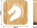 Houten Tafellamp / Nachtlamp - LED - Paard figuur