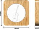 Houten Tafellamp / Nachtlamp - LED - 3D - Gitaar figuur