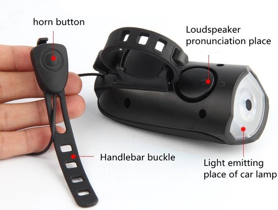 Xtraworks-Waterdichte Fietsverlichting-Koplamp- Voor alle fietsen- Zwart (USB Opladen)