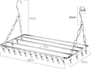 Merkloos Hangend RVS Droogrek 60cm 20 knijpers