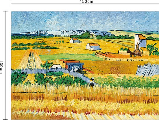 Vincent van Gogh De Oogst Wandposter 150x130CM