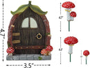 4-delige Kabouter Huisje Tuindecoratie met Licht