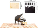 Grote 3D wenskaart piano, incl. envelop voor muziekfans