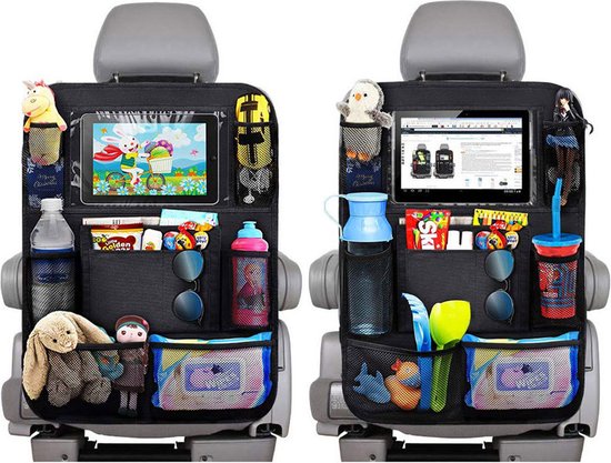 Unikorf 2 st Auto Stoel Organizer Achterbank Zwart 41x61