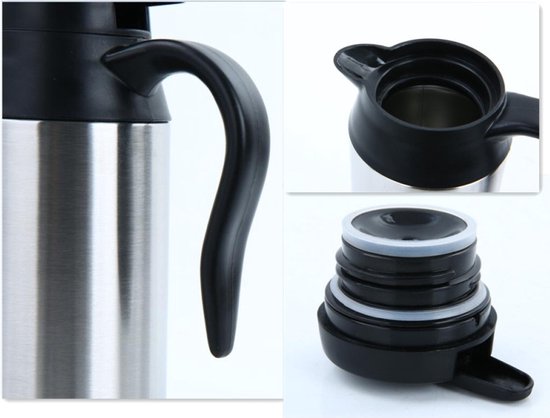 750 ml auto waterkoker roestvrij staal - sigarettenaansteker reiswaterkoker voor water en koffie-12V