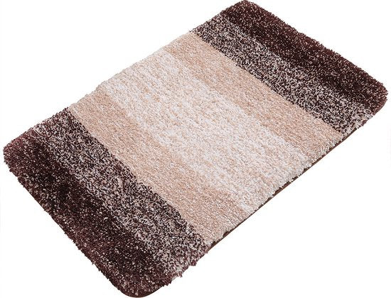 Merkloos Luxe Badkamermat 51x76cm Bruin Antislip
