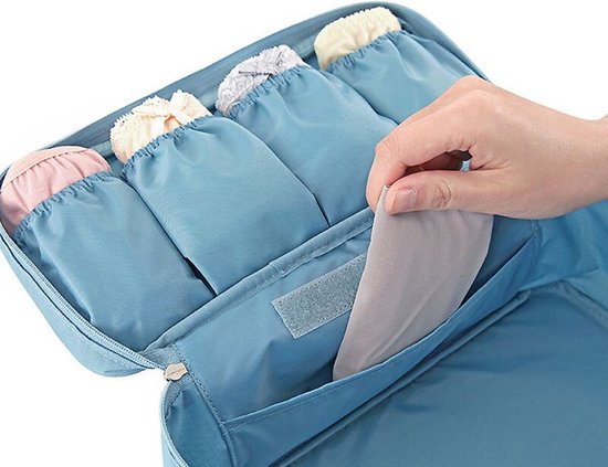 TDR-Multifunctionele lingerie/ondergoed tas - make-up tasje-toilettas-Hemelsblauw