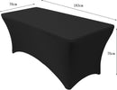Creëer stijlvolle tafeldecoratie met het Elastische Tafelkleed -voor rechthoekige tafel-183*76*76CM-zwart