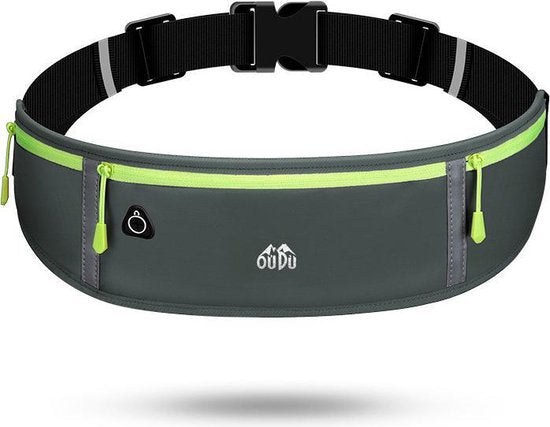 Heuptasje sport verstelbaar 60-120 cm waterafstotend grijs