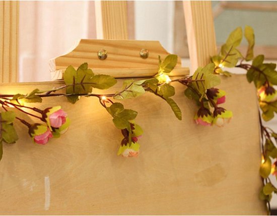 Unikorf LED Rotan Bloemlicht 2m 20 Lampjes (Roze)