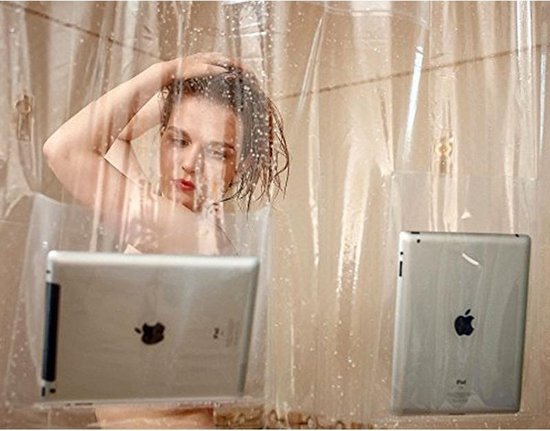 Transparant waterdicht douchegordijn 12 aanraakvakken