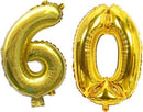 56 delig latex ballonnen versiering - Thema: 60 jaar - Kleur goud