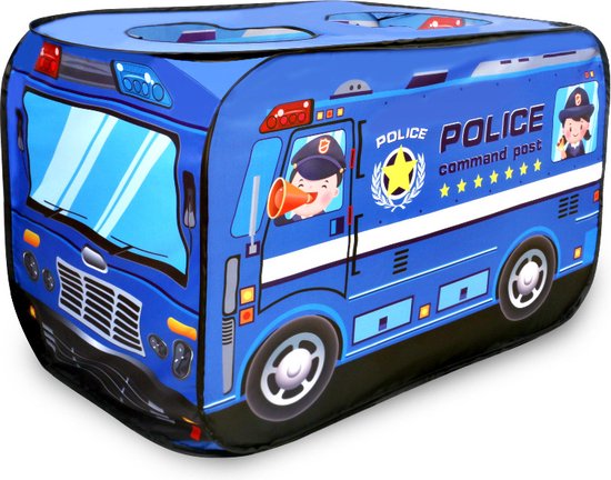 TDR-Kinder auto tent -speelhuistent- opvouwbare tent - Politiewagen 112*70*75CM